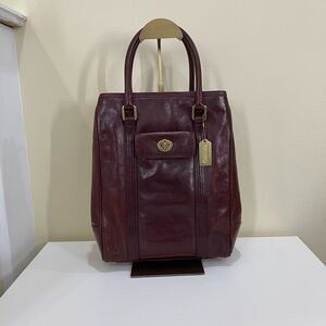 Vintage Coach Buffalo Hide paper tote